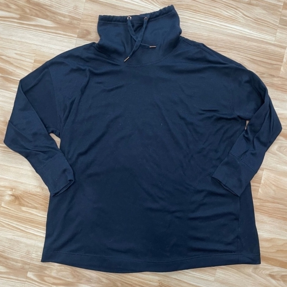 Old Navy Active Cowl Neck Mock Turtleneck Pullover Black Sweatshirt Women's 2XL